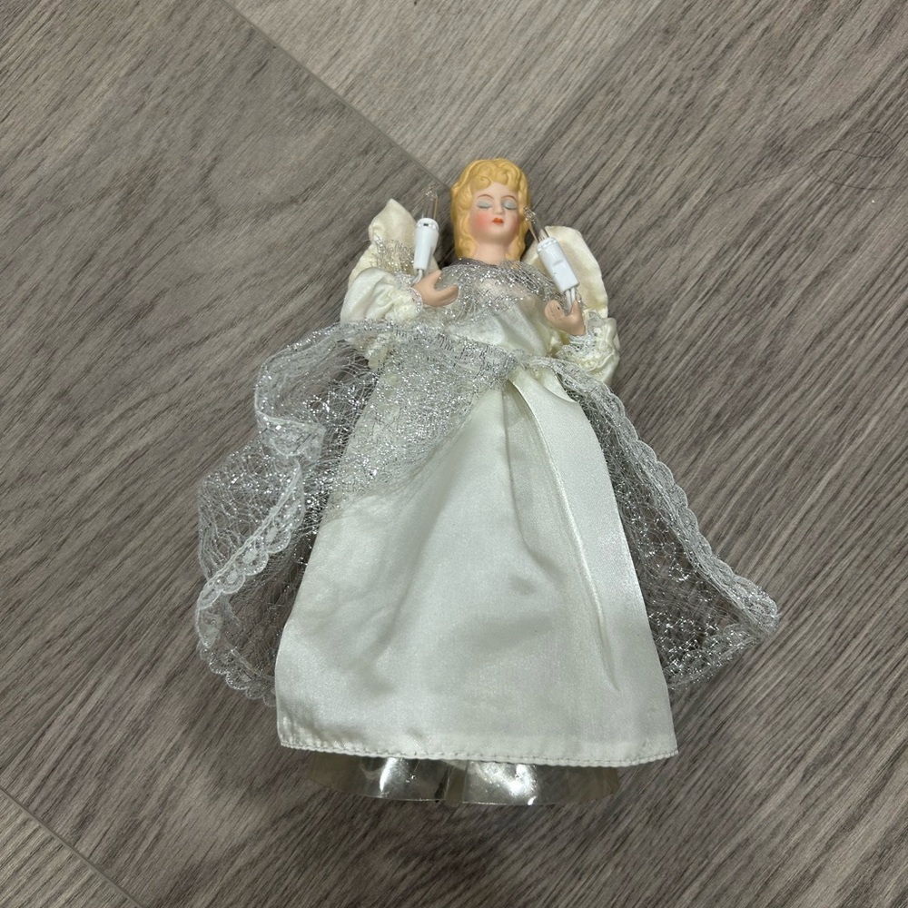 Elegant White Angel Tree Topper